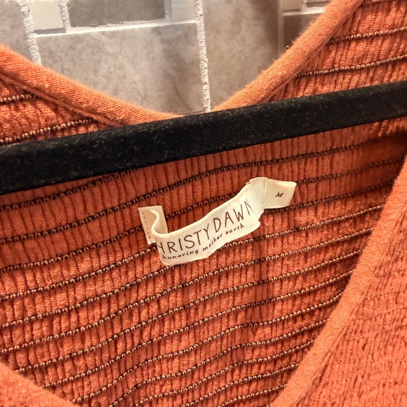 Christy Dawn Brooklyn Women's Terracotta Tiered Maxi Dress - Smocked Bodice - Picture 8 of 11